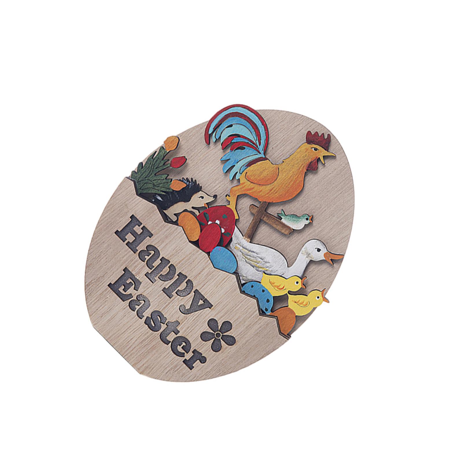 

Деревянные пасхальные украшения, милые пасхальные украшения в виде кролика со светодиодным ночным светильником, деревянные пасхальные украшения