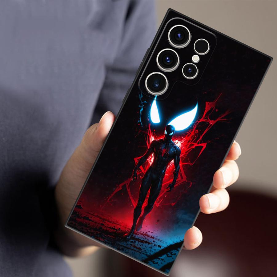 Funda Phone Cover Case for Samsung Galaxy S26 S24 Plus S20 Note 20 Ultra 8 9 10 S25 Ultra S23 S10 S9 S21 FE Marvel Black Red