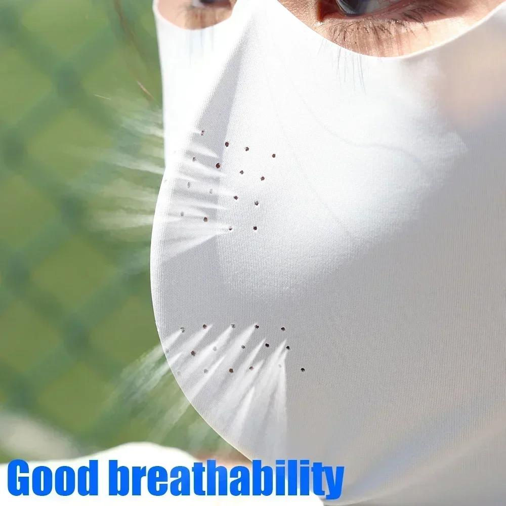 Summer UV Protection Outdoor Neck Wrap Cover Sport Sun Protection Ice Silk Mask Face Covers Neck Wrap Cover Sunscreen Face Scarf