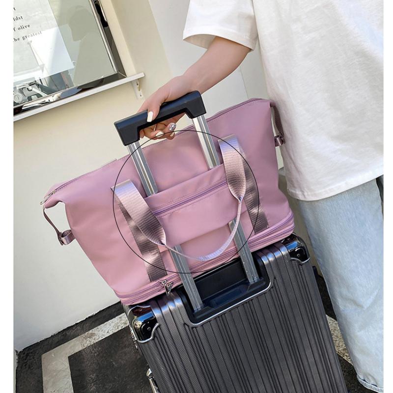 Double Layer Expansion Large Capacity Travel Bag Dry-wet Separation Handbag Lightweight Universal Outdoor Fitness Yoga Bag