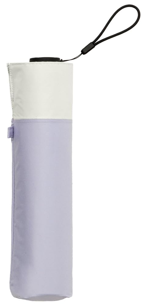 Because Folding Umbrella 50cm UV Protection Approximately Lightweight 120g Parasol for Both Sunny and Rainy Days Slim Stylish Purple Compact PU Super