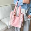 Korean Version 2025 New Girl Heart Cute Wind Lace Cloth Bag Velcro Bag High Value Student Shoulder Bag
