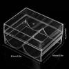 Transparent Poker Chip Rack 2 Slots Acrylic Poker Chip Box 40 Pieces Standard-sized Chips Storage Case Pokers Table Accessories