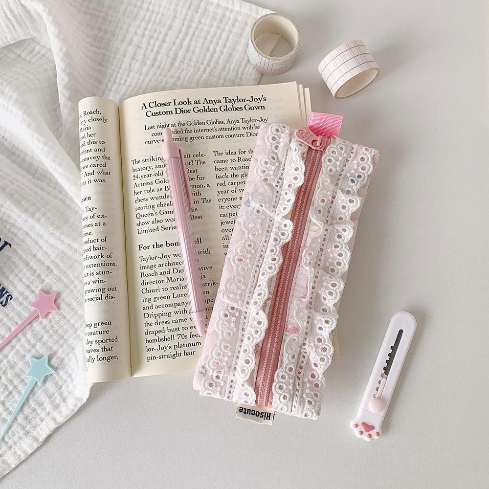 Sladká krajka Korejský styl Penál Mašle Mašlička Pouzdro na tužky Kawaii Mašle Taška na psací potřeby Student