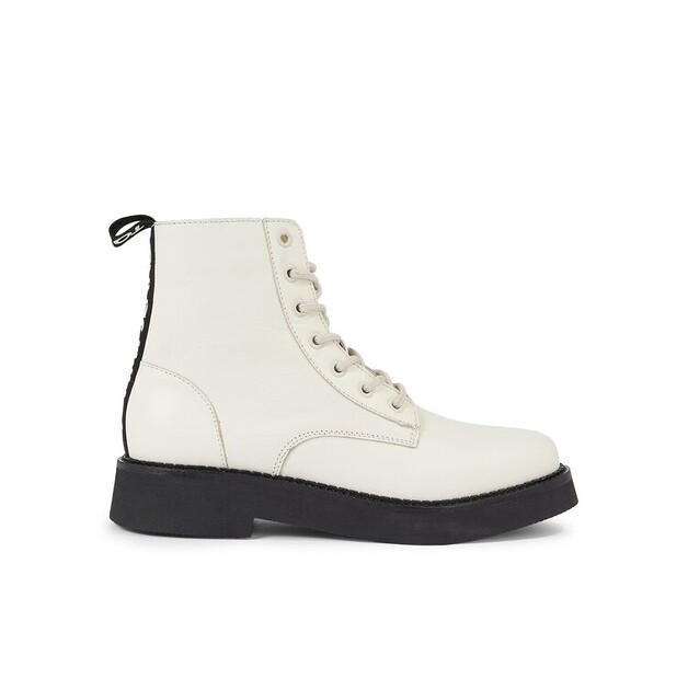 Tommy Jeans Tjw Ankle Boots with Laces and Flat Sole EN0EN02310 Ecru