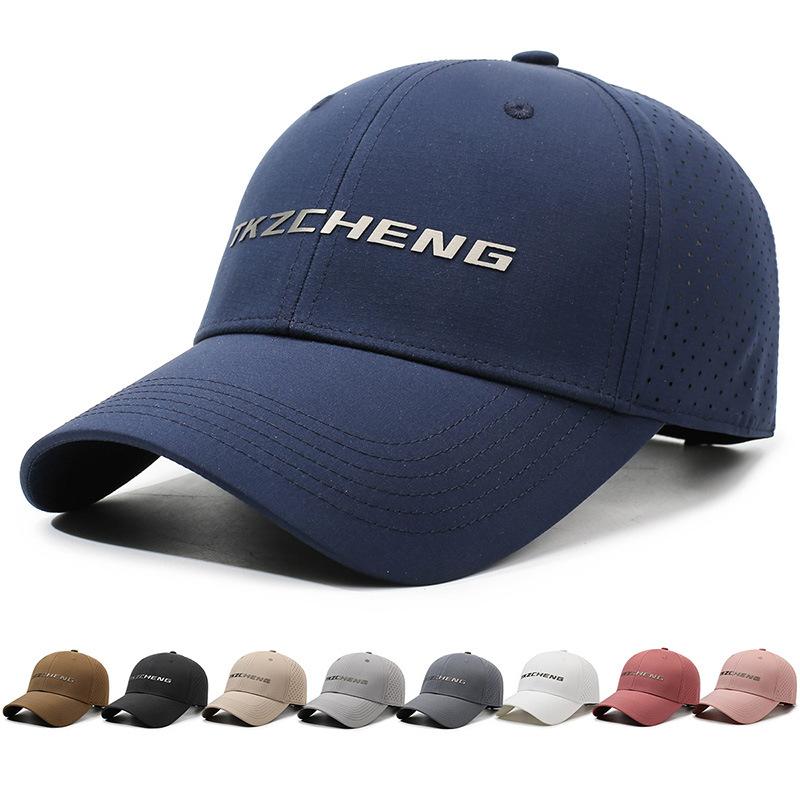 Men Letter Cap Outdoor Mesh Breathable Sun Hat Women Summer Quick Dry Thin Sunscreen Baseball Cap