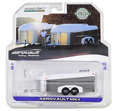 Aerovault MKII Anhänger Silber mit Weißem Dach Hobby Exklusiv 1/64 Diecast Modell von Greenlight 30008 [Parallelimport]