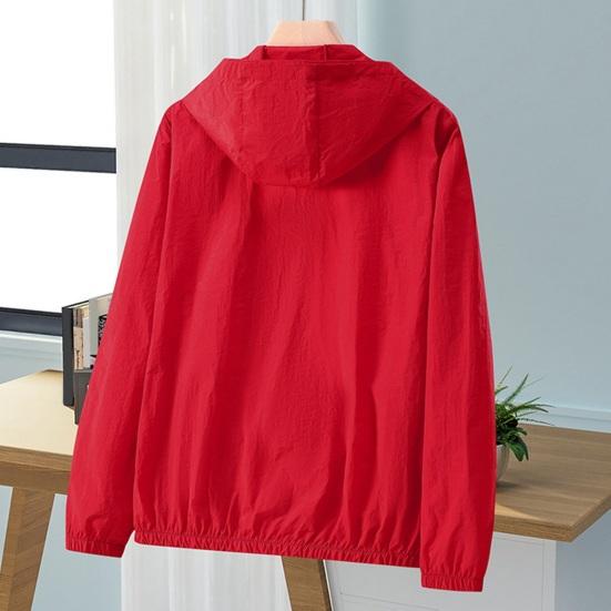 Sun Protection Jacket Waterproof Quick Dry Windbreaker Hooded Fishing Hunting Clothes Lightweight Full Zipper Side Pockets Spring Autumn Jacket for