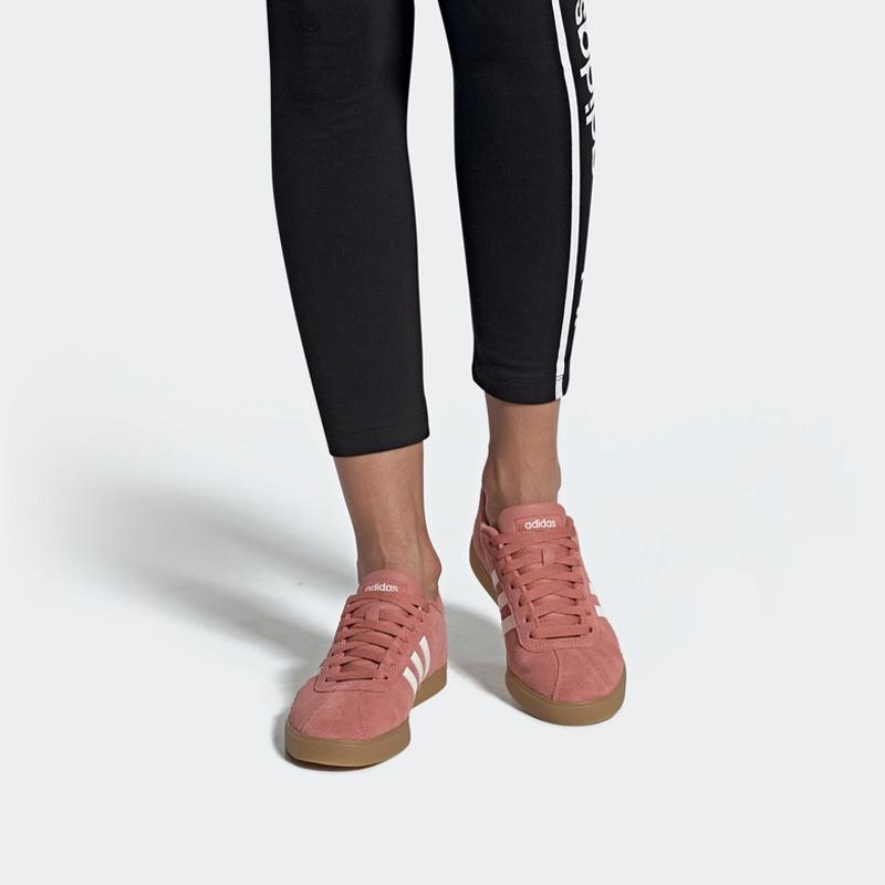 adidas Neo Courtset Low Top Skate Shoes Women Sneakers Pink F35767