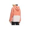 adidas Loose Fit Color Block Fleece Zip-Up Hoodie Jacket Women Jackets Orange IK9864