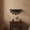 Arachnid Web WallMounted Shelf DarkThemed Gothic Black for Goths, Collectors,
