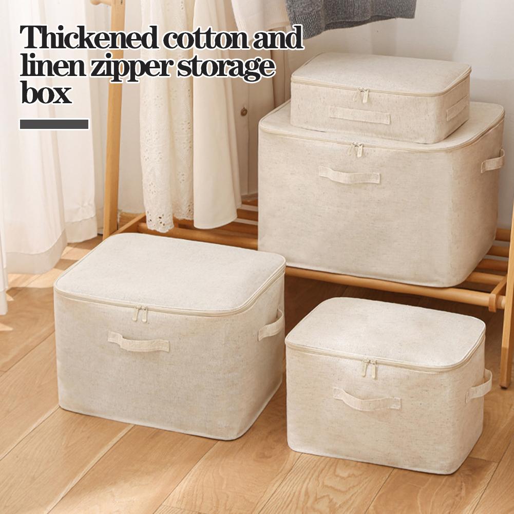 Foldable Fabric Quilt Storage Bin Clothes Wardrobe Underwear Pouch Waterproof Storage Travel Bag Closet Organizer For Home