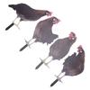 4 Pcs Garden Hen Stakes Colorful Realistic Decorative Acrylic Easy To Install Chicken Yard Decor