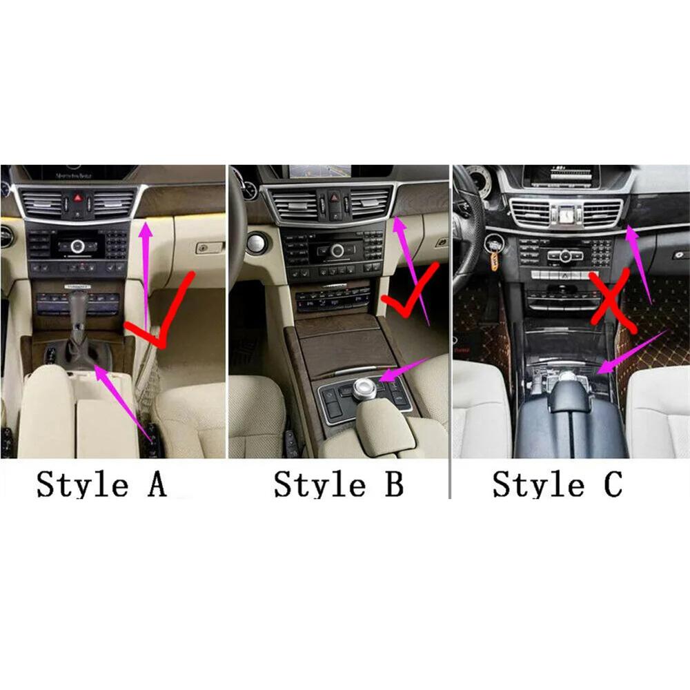 5D Carbon Fiber Pattern Interior DIY Decals Trim For Mercedes Benz Class E W212