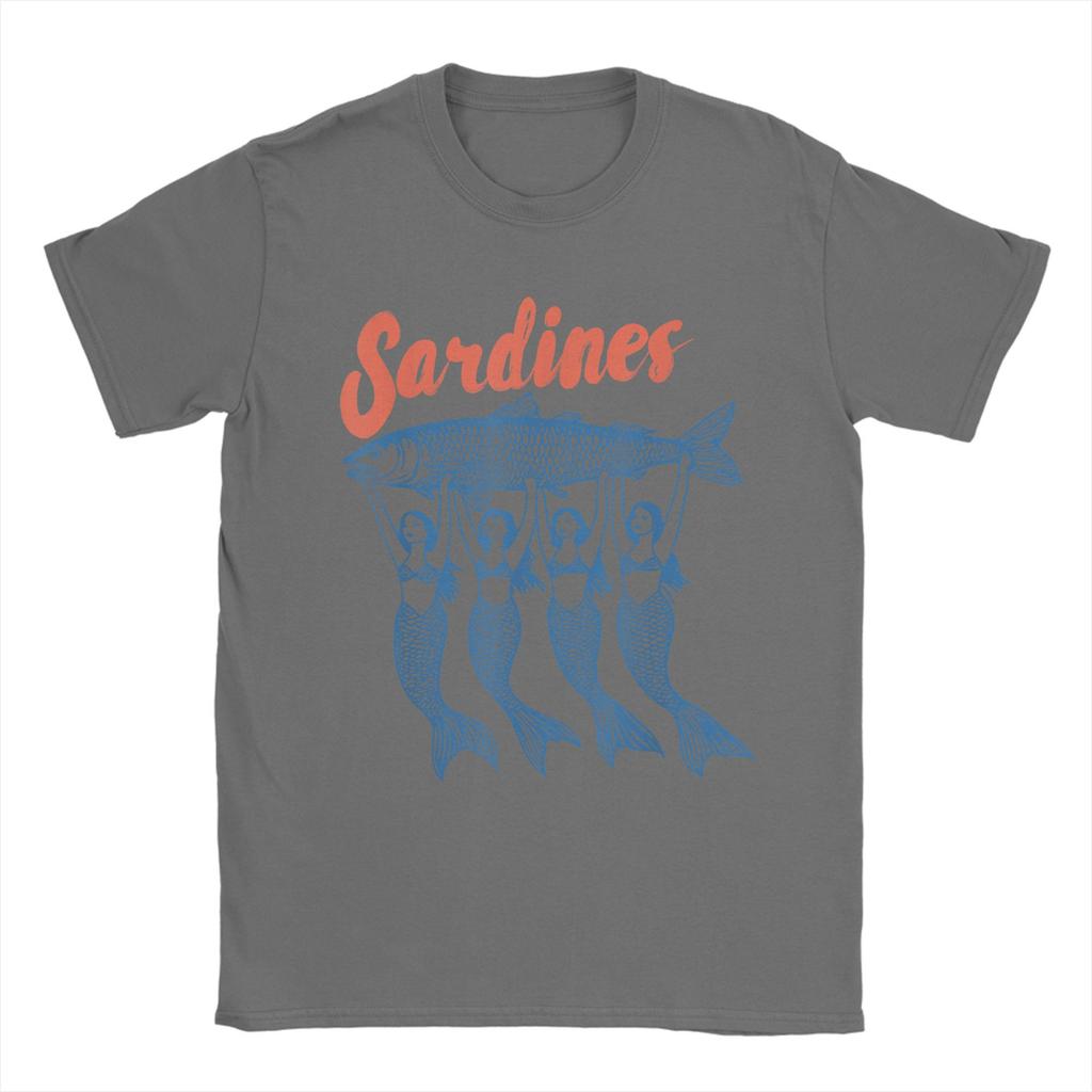 Men Sardine Mermaid Sardine T Shirt  Cotton Clothes Novelty Short Sleeve Crewneck Tee Shirt Plus Size T-Shirts