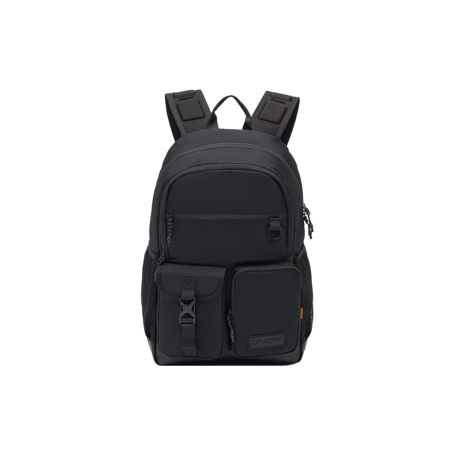 Li Ning Fitness Series Sports Leisure Zipper Backpack Unisex Backpack Black ABSS303-1 Black