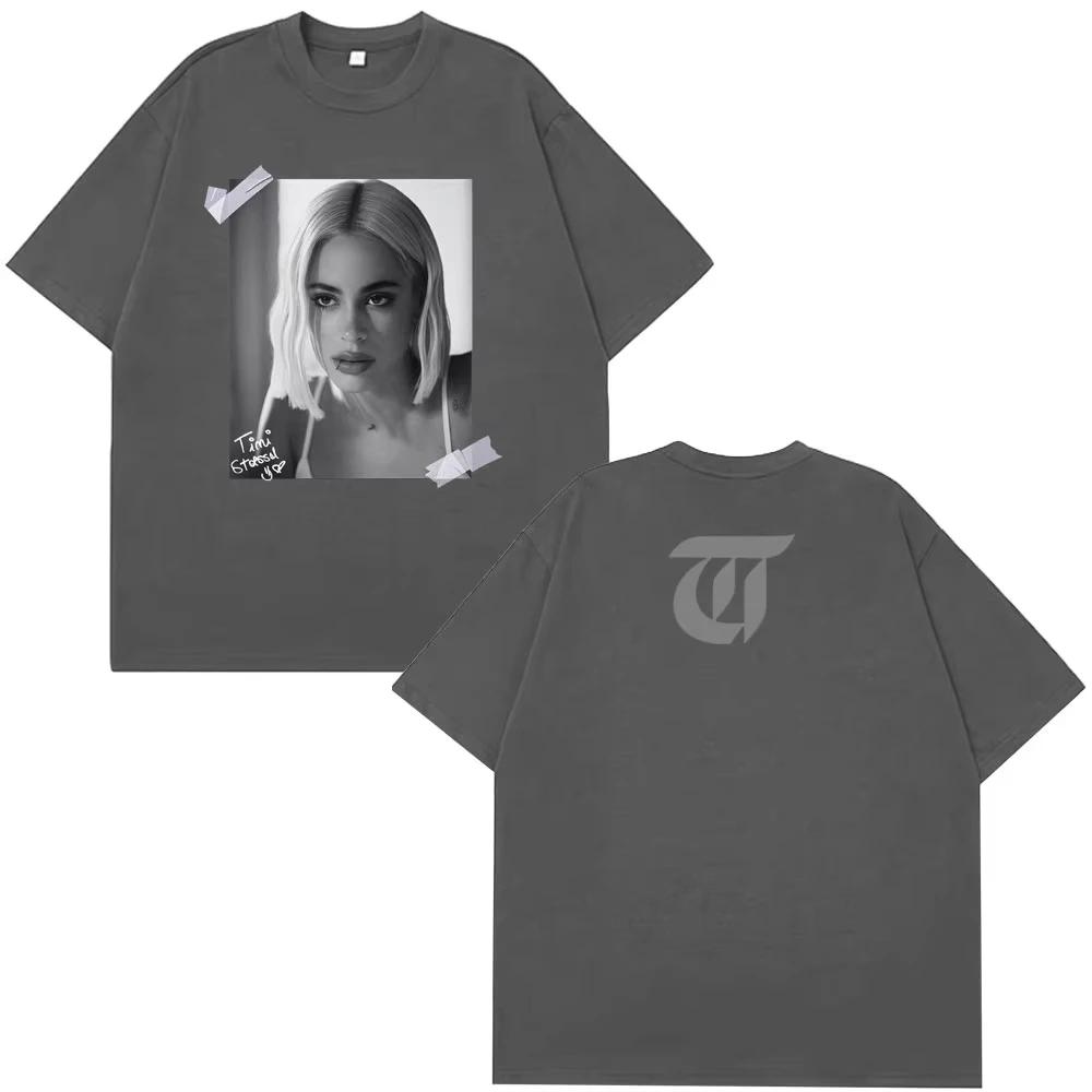 

Singer Tini Stoessel Tour Album 2026 Merch Tees Unisex Women Clothing Oversized Tshirts Shortsleeved Loose Casual Cotton Tshirt S