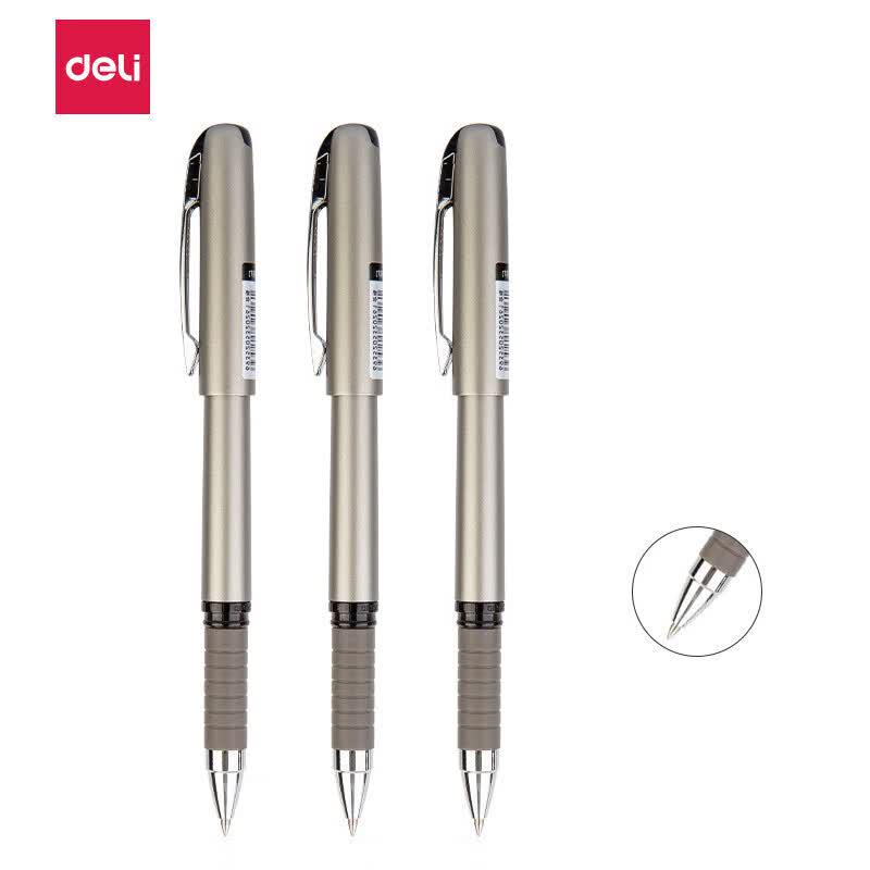 Deli S26 0.7mm Gel Pen, Black (12-Pack)