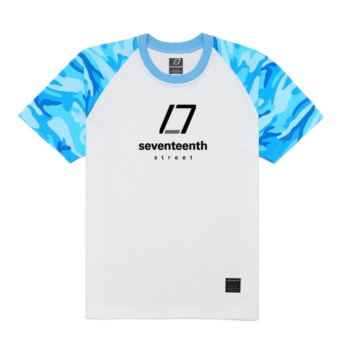 Seventeens Военный реглан с коротким рукавом синий 2Xl