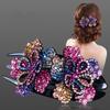Korean Large Rhinestone Updo Duckbill Hair Clip - Three-Tooth Claw for Moms