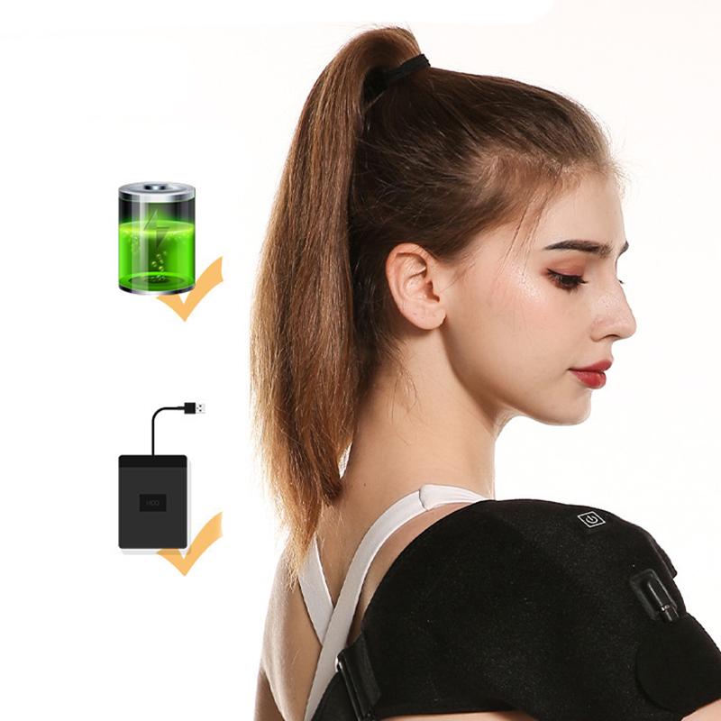 Electric Heated Shoulder Strap USB Powered 3 Temperature Adjustable Support for Pain Relief