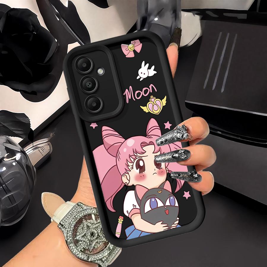 Cartoon S-Sailors Moon Phone Cover Case for Samsung Galaxy A56 A73 A22 A21s A25 A26 A35 A52 A54 A24 A32 A55 A36