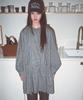 Yansisi Check Round Collar Dress - Navy