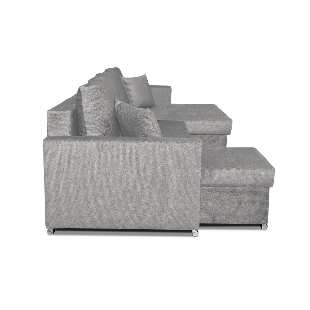 Narożnik Bella BIG rozkładany z funkcją spania Family Meble szary