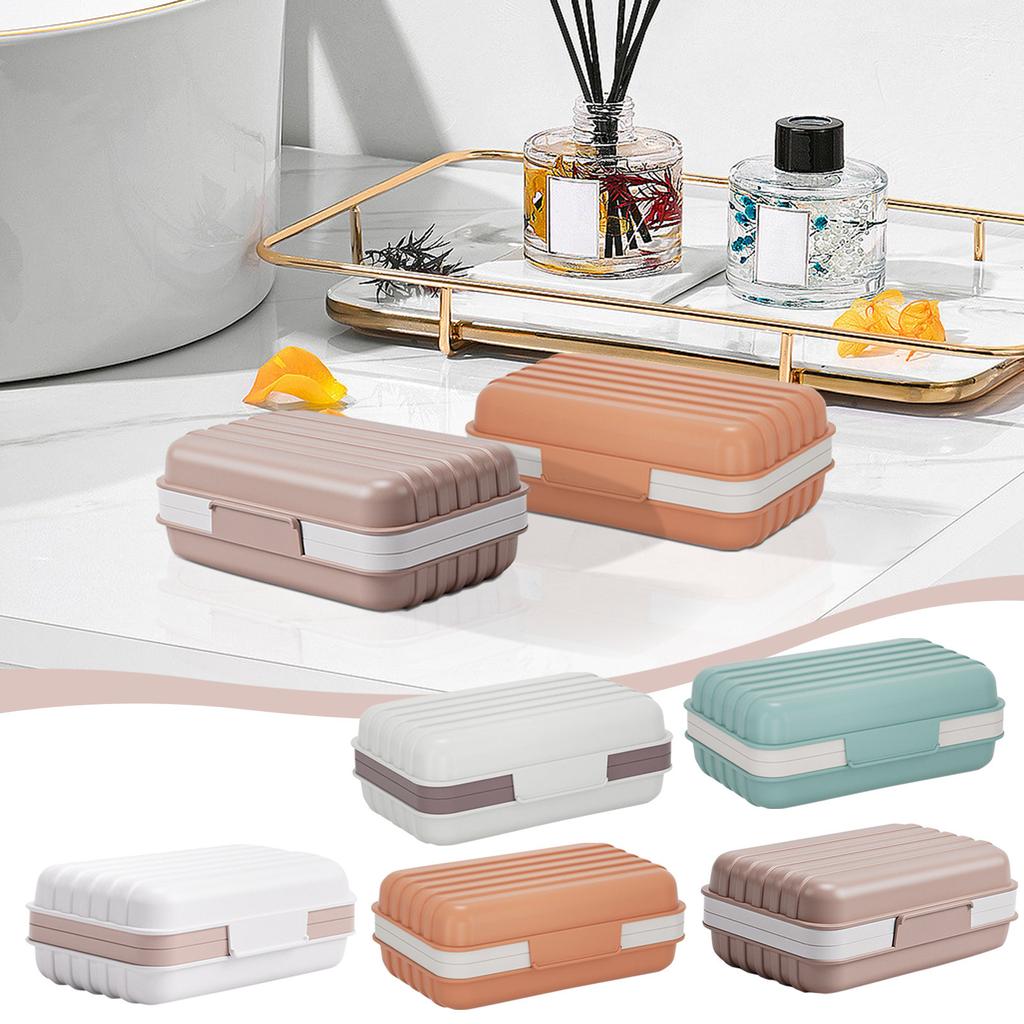 Soap Dish 1 Pack, Shower Bar Soap Holder, Travel Soap Dish With Lid, Camping, Bathroom Accessories