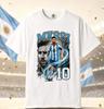 Tričko fotbalisty Messi 10, Fotbalové tričko Argentiny, Tričko pro fanoušky fotbalu La Albiceleste, Tričko na zápasový den, Fanouškovský dárek na Mistrovství světa