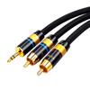 RCA Cable HiFi Stereo 3.5mm to 2RCA Audio Cable for Amplifier Mobile Phone Computer Desktop Audio AUX RCA Jack 3.5 Y SplitterGood product