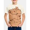 Capybara Children's T-Shirt Tops 3D Print Kids Clothes Boys T-Shirt Short Sleeve Tee Summer T-Shirt for Boy Cartoon Girl Clothes