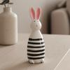 Wooden Bunnies Figurine Easter Rabbit Statue Indoor Easter Decoration Modern Art Spring Home Decors,Bunnies Sculpture