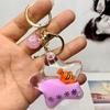 Eye Catching Pentagrams Keychain with Cartoon Animals Star Shaped Bag Pendant Accessories Fashionable Key Decoration