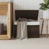 VidaXL Laundry Basket with Lid Dark Brown Woven Resin 372050