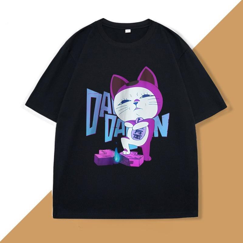 Dandadan Turbo Granny Cat Tshirt for Unisex WOMEN Harajuku Summer Cotton Short Sleeve O Neck Tees Unisex Funny Loose Unisexs Clothes