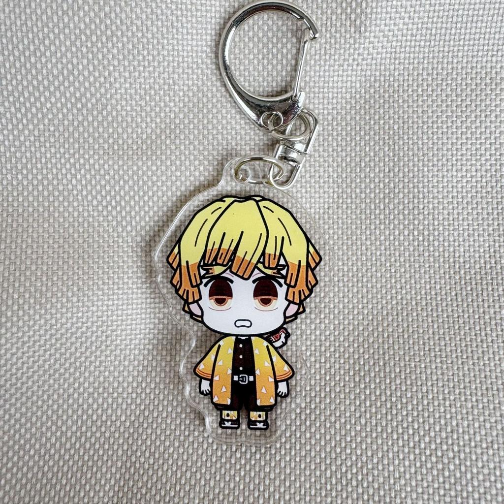 Anime Demon Slayer Figure Tanjirou Kamado Nezuko Tomioka Giyuu Kimetsu No Yaiba Cartoon Acrylic Keychain Pendant Key Ring Lovely Gifts