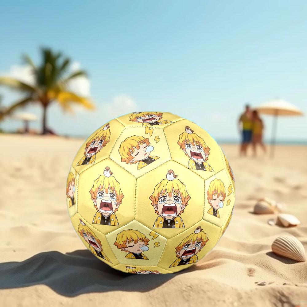 1pc Demon Slayer Kimetsu no Yaiba Soccer Ball Size 5 Indoor Soccer Ball Fashion Colorful Backyard Game - Great For Sports Fans Gift HE15