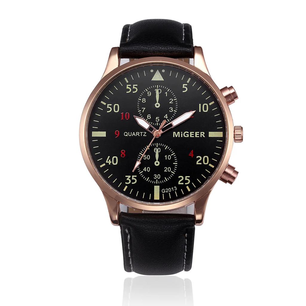 New Mens Watches Luxury Male Clock Fashion Sport Quartz Wristwatch for Man Casual Leather Belt Male Clock Relogio Masculino