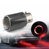Universal Carbon Fiber Luminous Tail Throat Tail Pipe Muffler Blue and Red LED Light