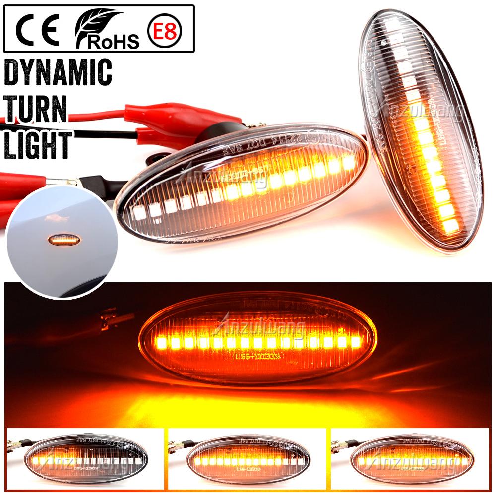 LED Dynamic Fender Side Marker Turn Signal Light For Nissan NV200 NV400 NP300 Leaf Micra Cube Note Dualis March Tiida X-T