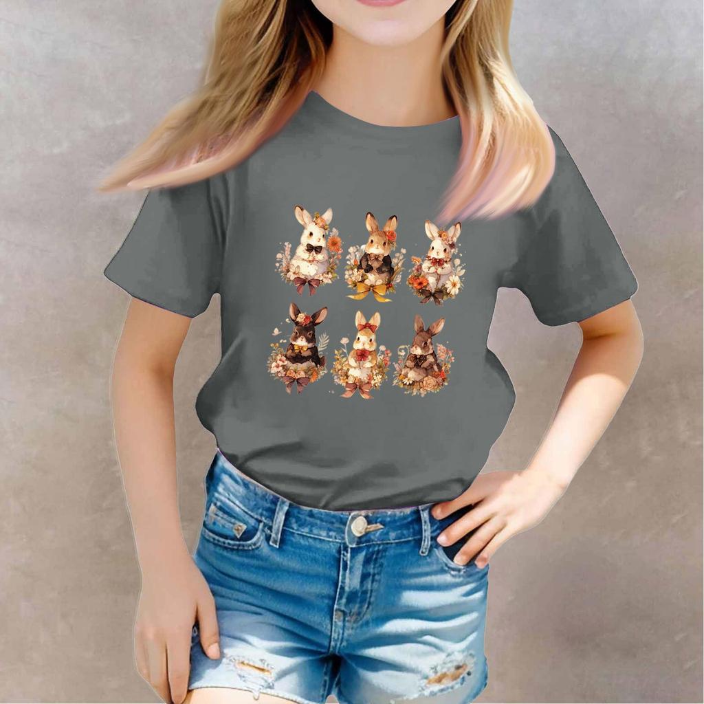 Toddler Girl Boy T-Shirts Kids Top Boys And Girls Printed Short Sleeved T-shirt