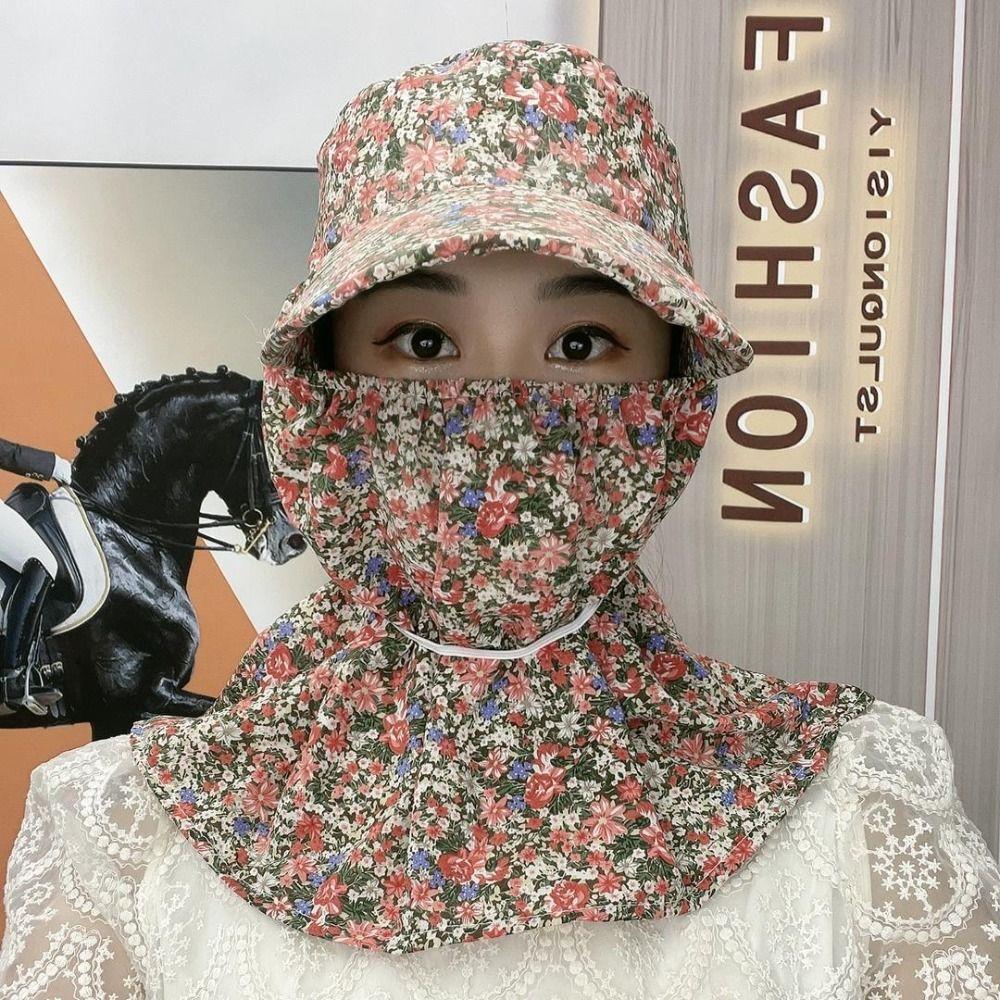 Sun Protection Women Sun Hat Ear Flap Tea Picking Hat Casual Neck Protective Cover Cap  Climbing