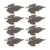 8pcs Maple Leaf Pendant DIY Handcraft Electroplating Leaf Jewelry Pendant for Earrings Necklaces Anklets Silver Black