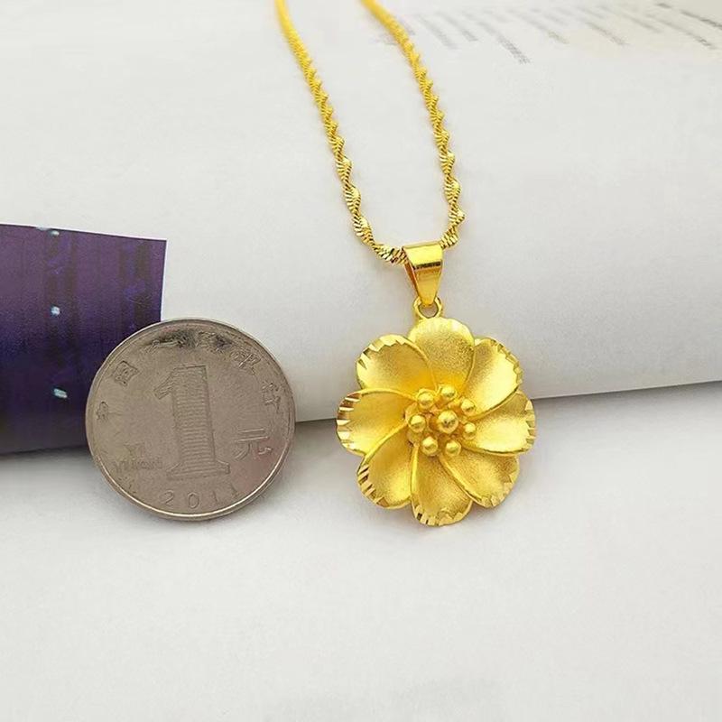 Colar Girassol: Corrente de Clavícula Dourada Ondulada Dupla com Pingente de Flor - Presente Perfeito de Qixi para Namorada