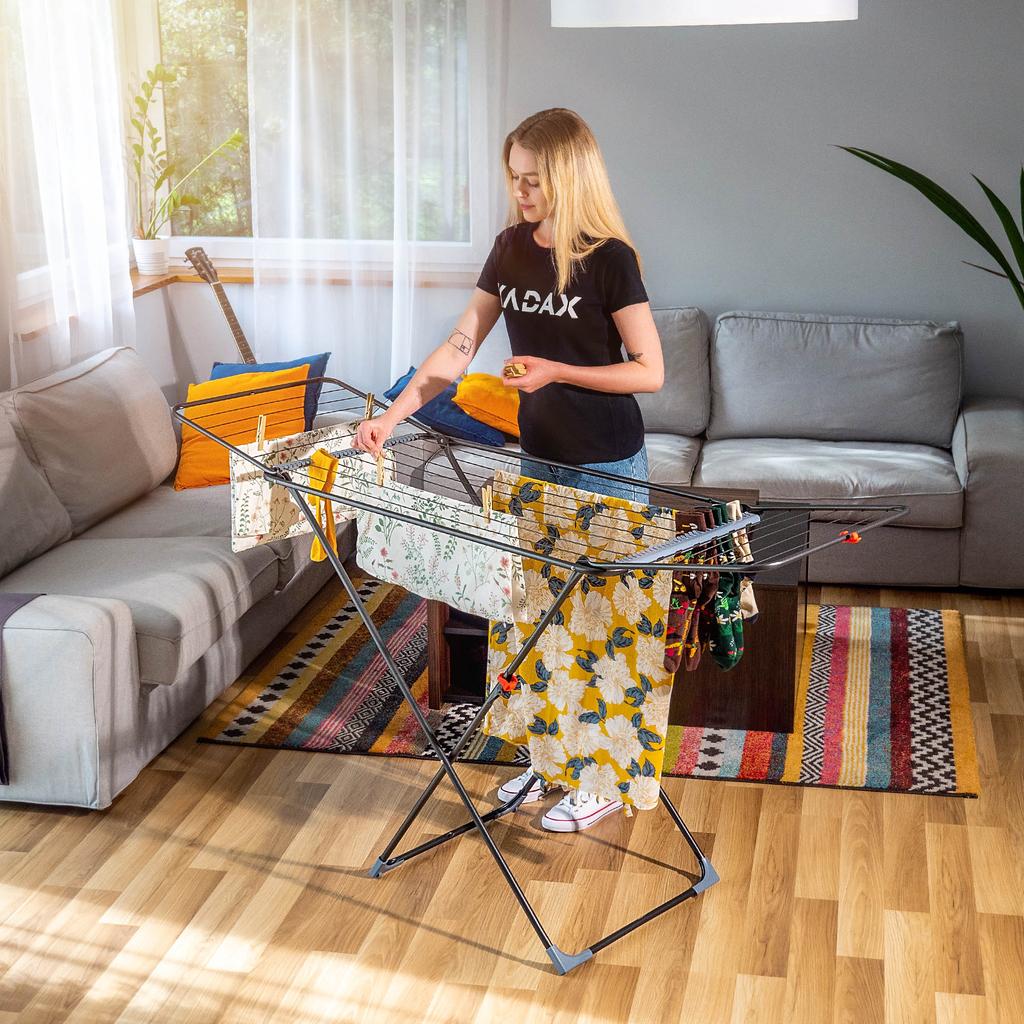 KADAX Clothes Airer Standing Stable 18m For Clothes Folding For Lingerie Large