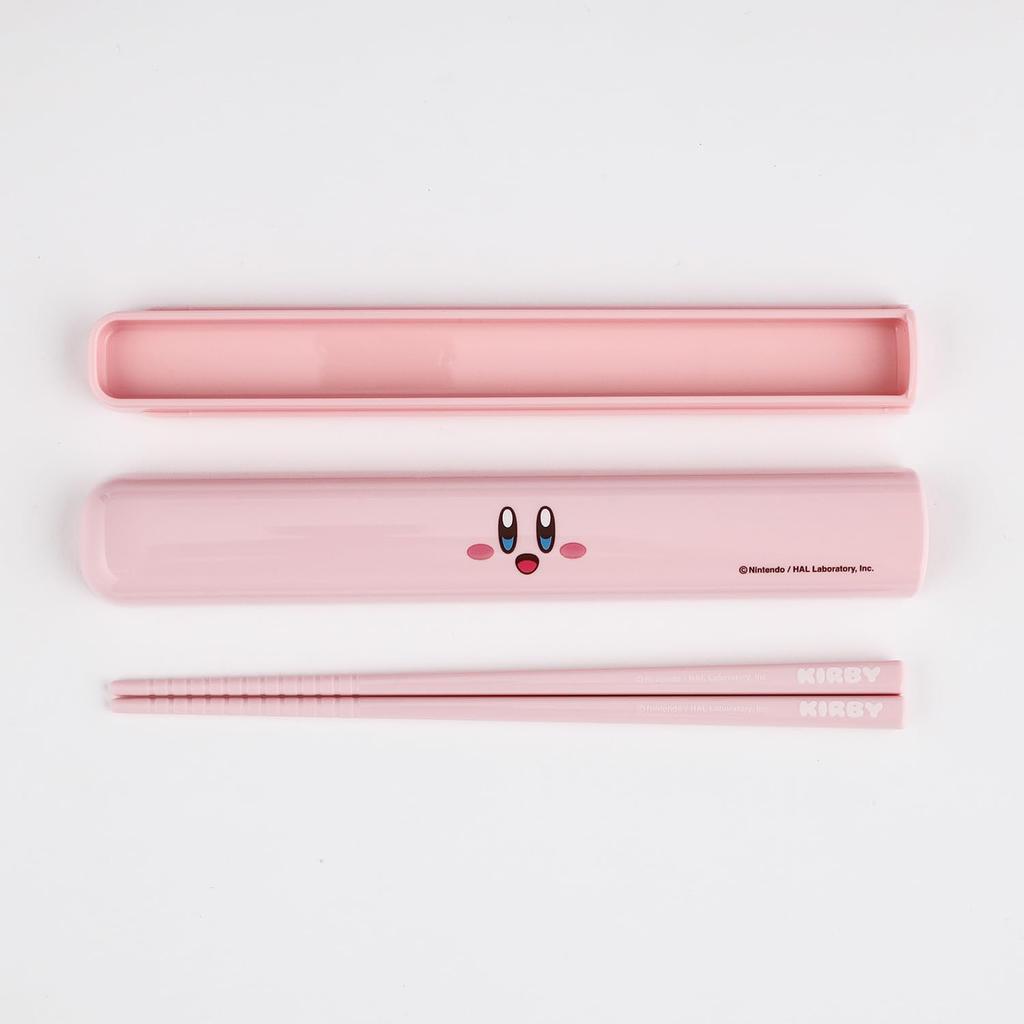 OSK Antibacterial Chopstick Case Set with Kirby Made in Pull-Out Lid, 16.5cm, H/K No.3 Chopsticks, Japan, HS-11