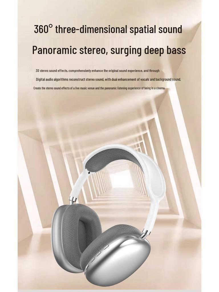 New Wireless Over-Ear Bluetooth Stereo Headphones with Type-C Earmuffs