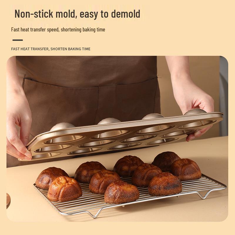 12-Cup Non-Stick Madeleine Shell Mold Baking Pan