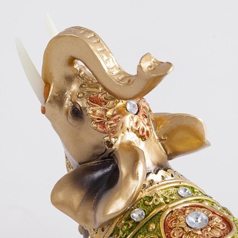 Feng Shui Elephant Statue Elephant Figurine For Wealth Fortune Home Office Decoration Resin Sculpture Gift Collection